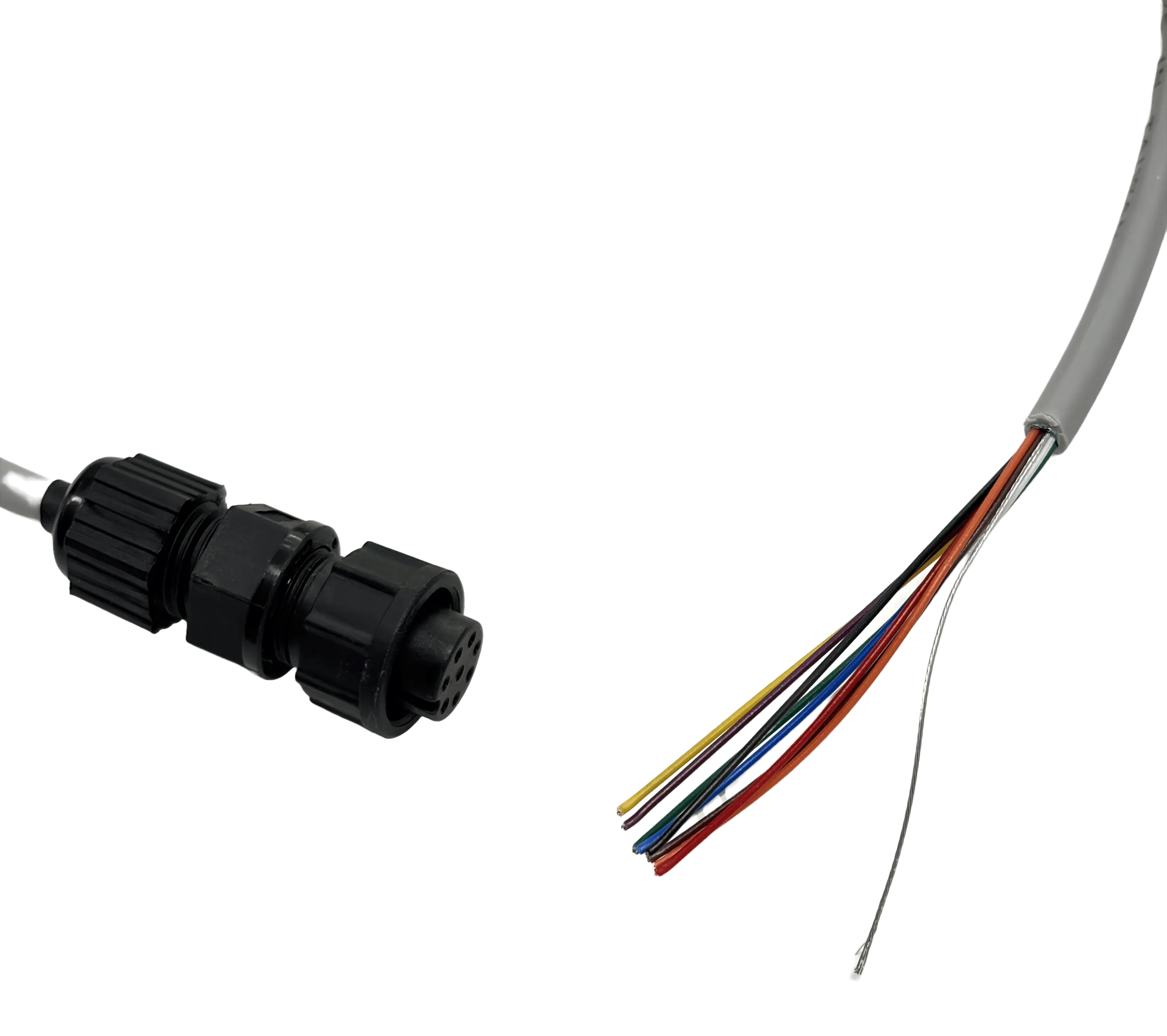 Halytech input cable with waterproof cable gland and flying leads
