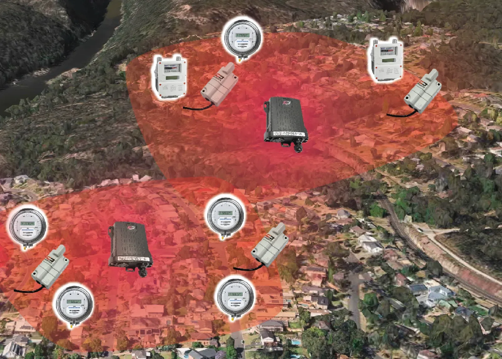 Halytech AMR wireless system diagram